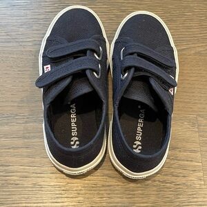 Kids size 12 Navy Superga Velcro sneakers